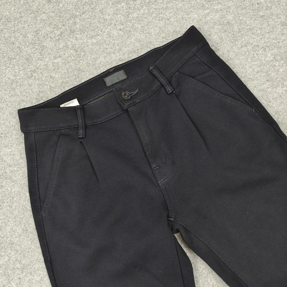 Mother Pants Womens 25 Blue Ponte‎ Pleated Trainer Jogger Cuffed Stretch USA